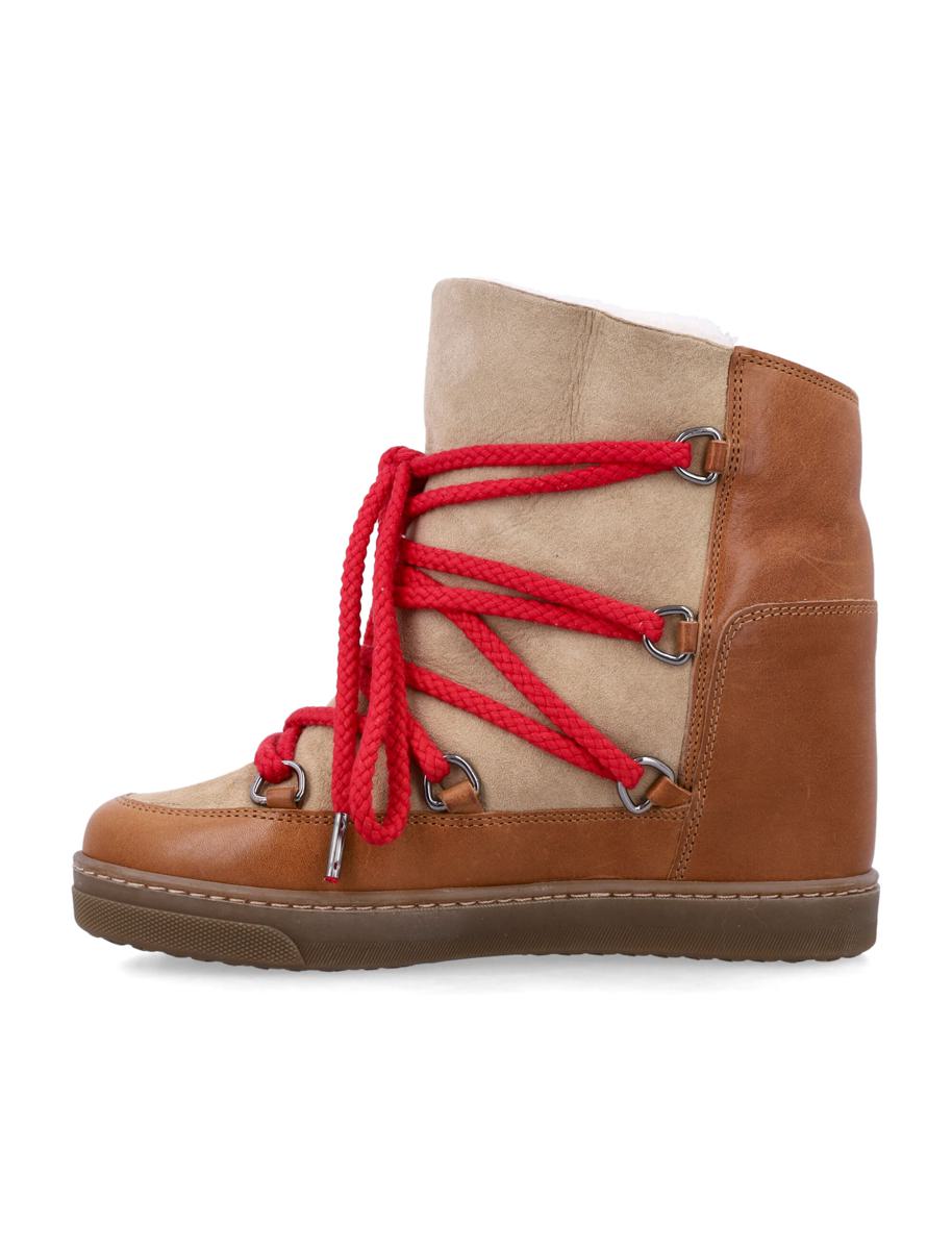 Isabel Marant Nowles Shearling snörningsstövlar