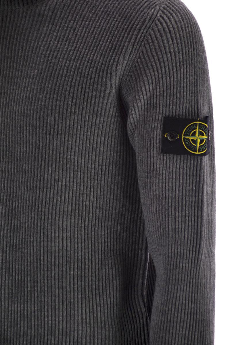 Stone Island Fint Ribbad Polotröja