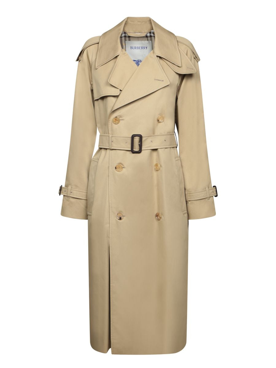 Burberry Beige Trenchcoat i Bomullsblandning