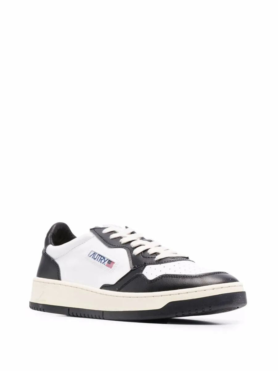 Autry "Medalist Low" tvåfärgade lädersneakers