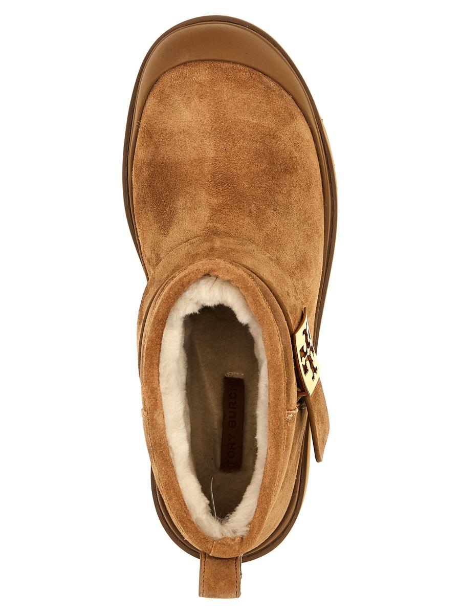 Tory Burch 'Mellow Shearling Platform' Ankelstövlar