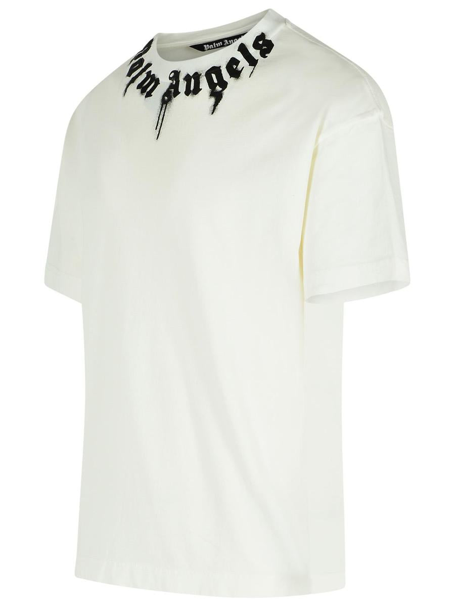 Palm Angels Vit bomulls-T-shirt
