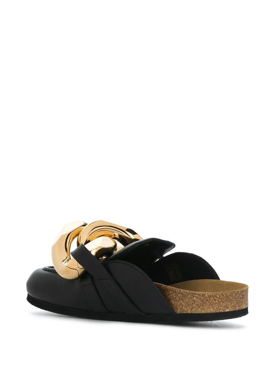 JW Anderson Loafer Mules med kedjemotiv