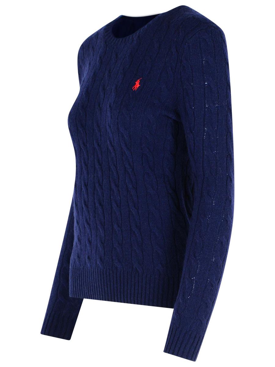Polo Ralph Lauren Marinblå tröja i kashmirblandning