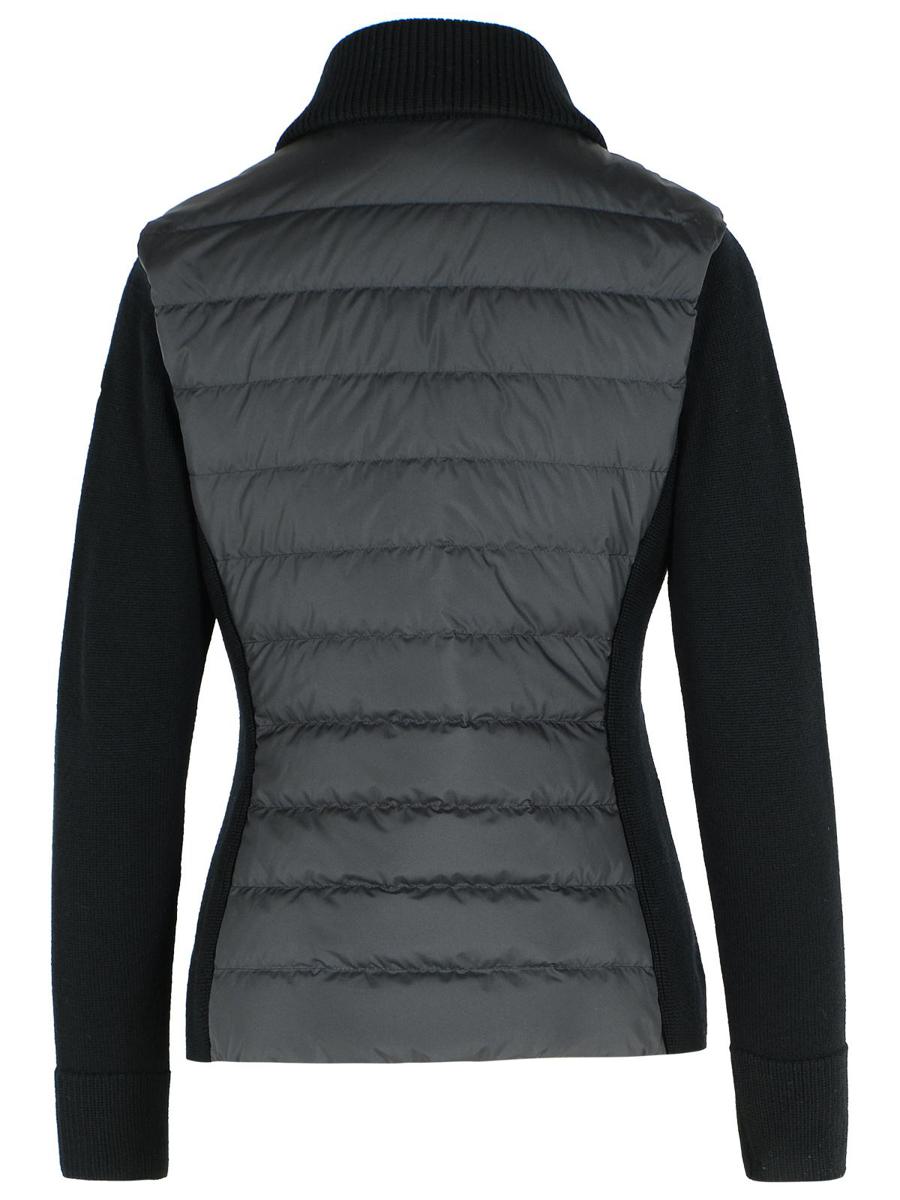 Moncler svart jacka i ullblandning
