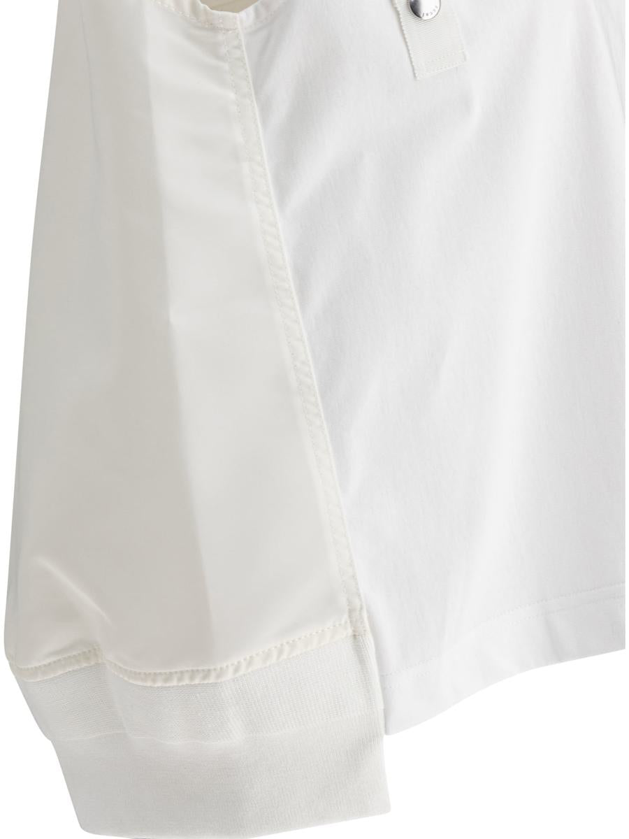 Sacai linne i bomullsjersey och nylontwill