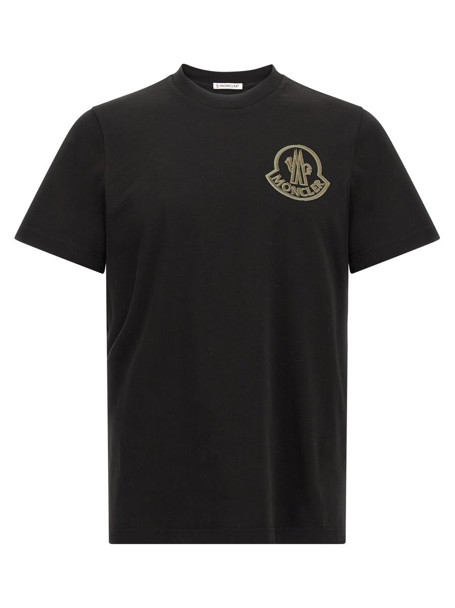 Moncler Flockad Logotyp T-shirt