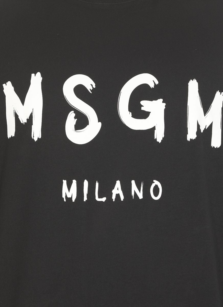 Msgm Borstad Logotyp T-shirt Kläder