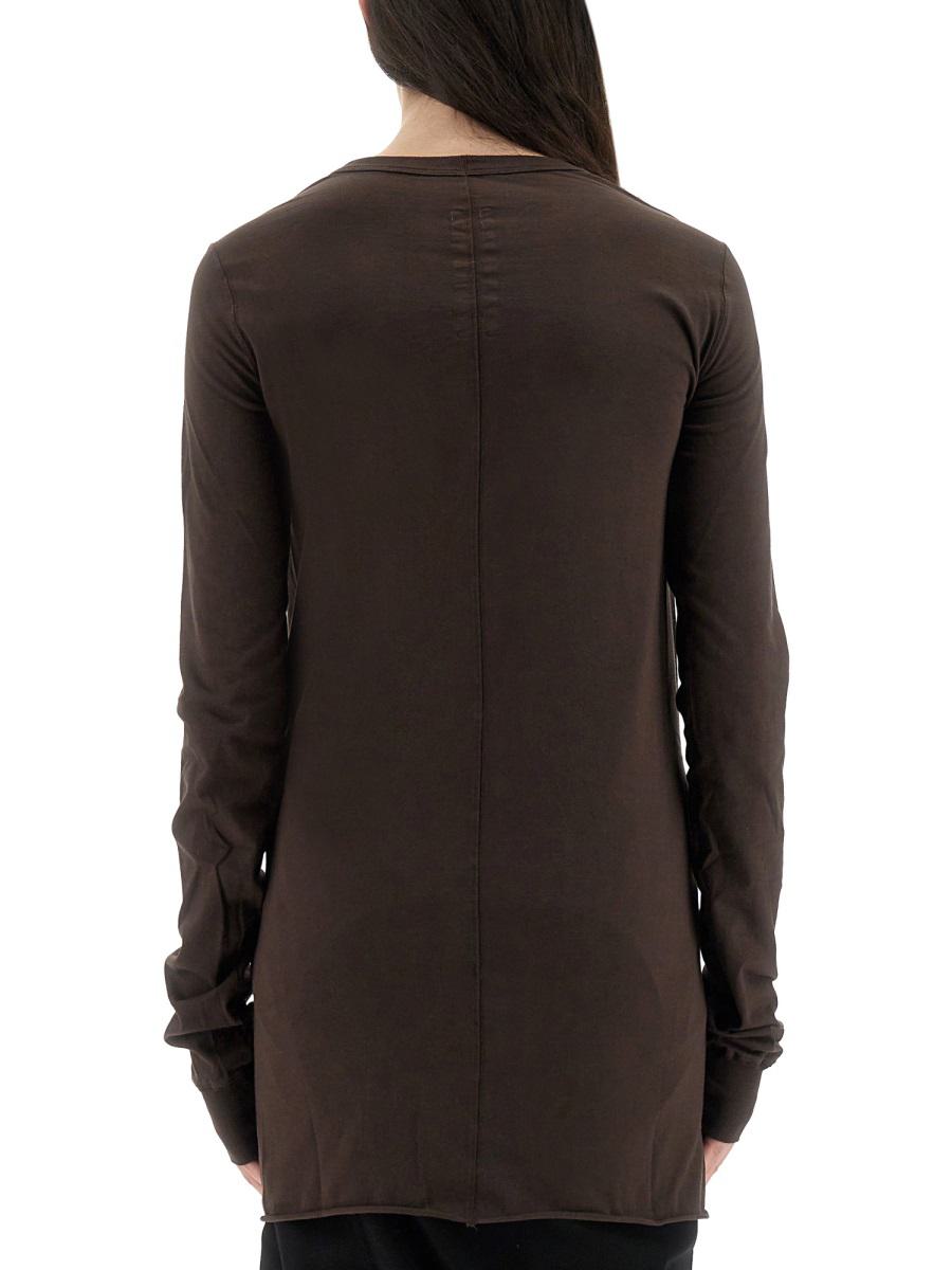Rick Owens-tröja "Concordians Slashed Level Längd T-shirt"