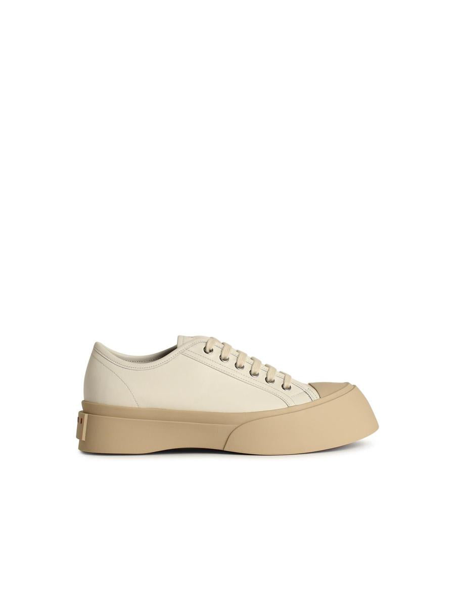 Marni vita lädersneakers