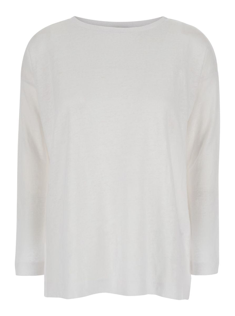 Allude-skjorta med rund halsringning