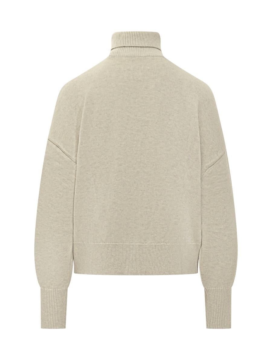 Isabel Marant Étoile Ull Turtleneck Med Logotyp Svart Marant Étoile