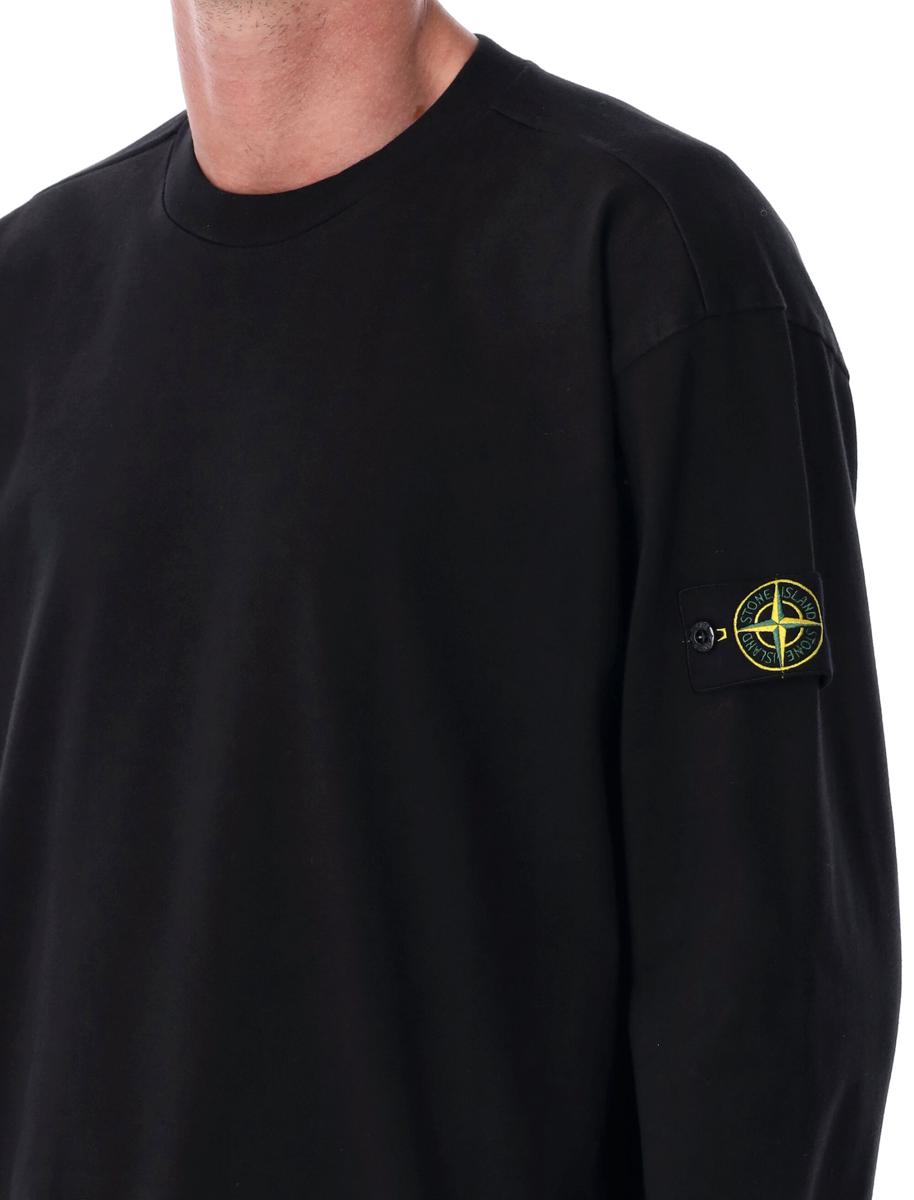 Stone Island Tröja med rund hals och kraftig bomull