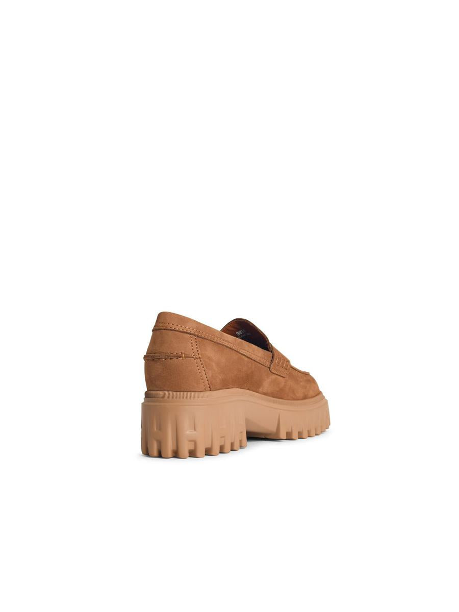 Hogan 'H700' Kamelfärgade Mocka Loafers