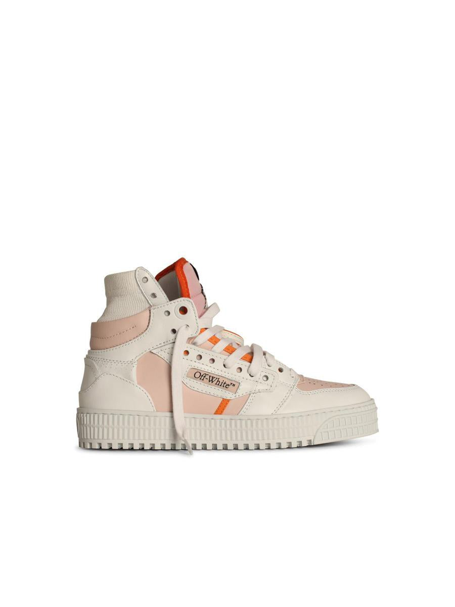 Off-White '3 Off Court' Sneakers i läderblandning i nude