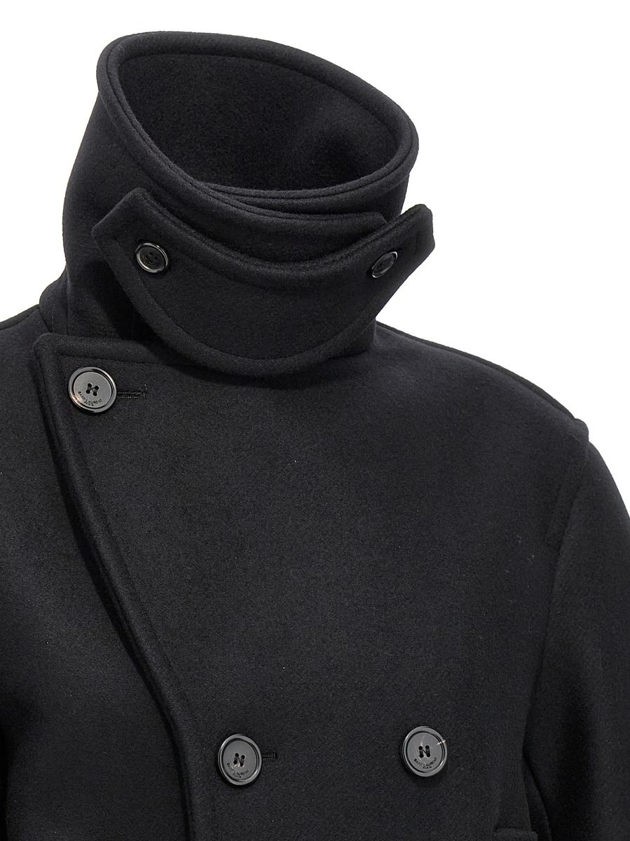 Saint Laurent överdimensionerad Caban-kappa