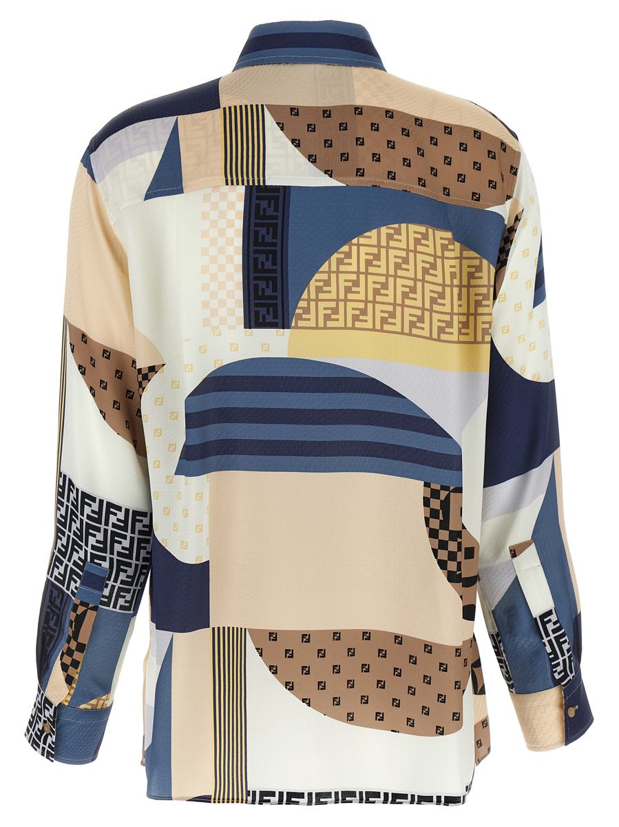 Fendi Patchwork Sidenskjorta