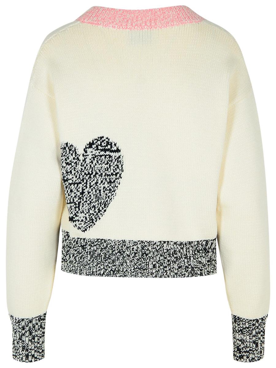 Moschino Jeans Vit Kofta i Bomullsblandning
