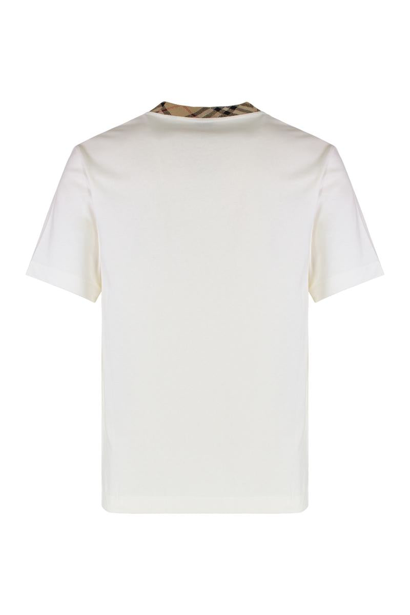 Burberry bomulls-t-shirt med rund hals