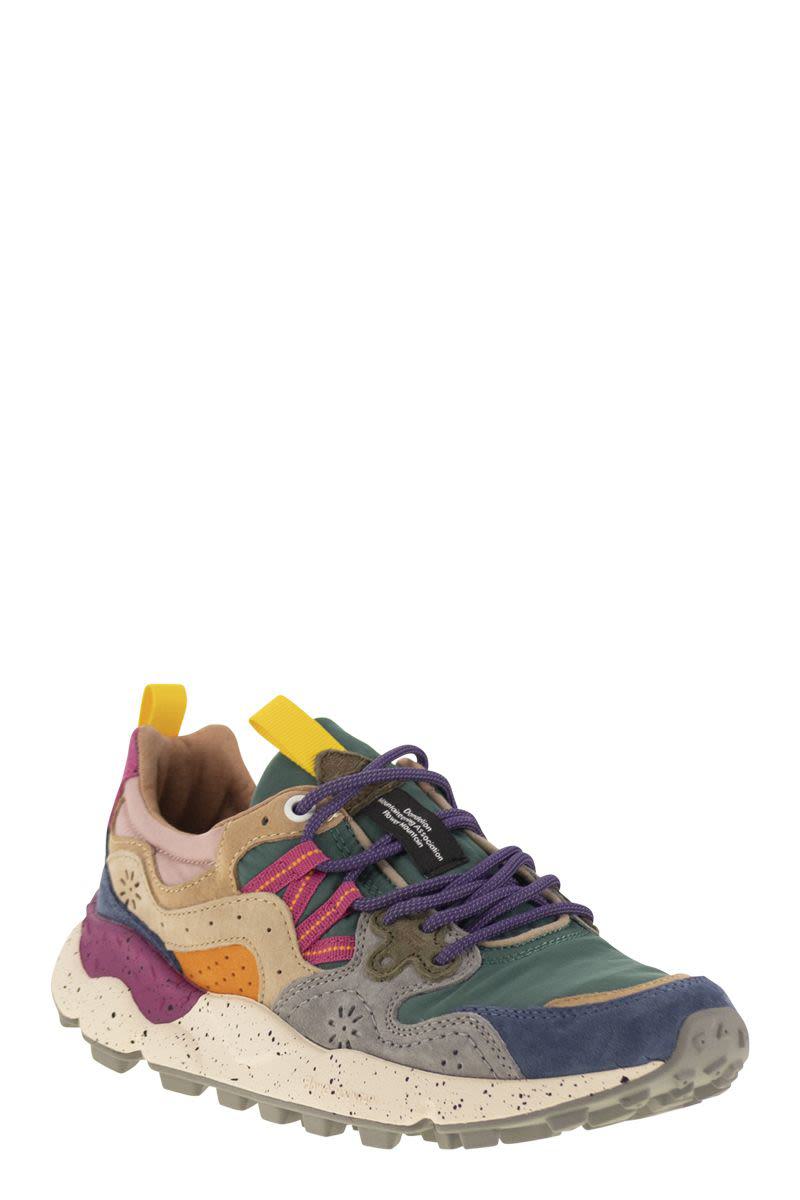 Flower Mountain Yamano 3 - Sneakers i mocka och tekniskt tyg