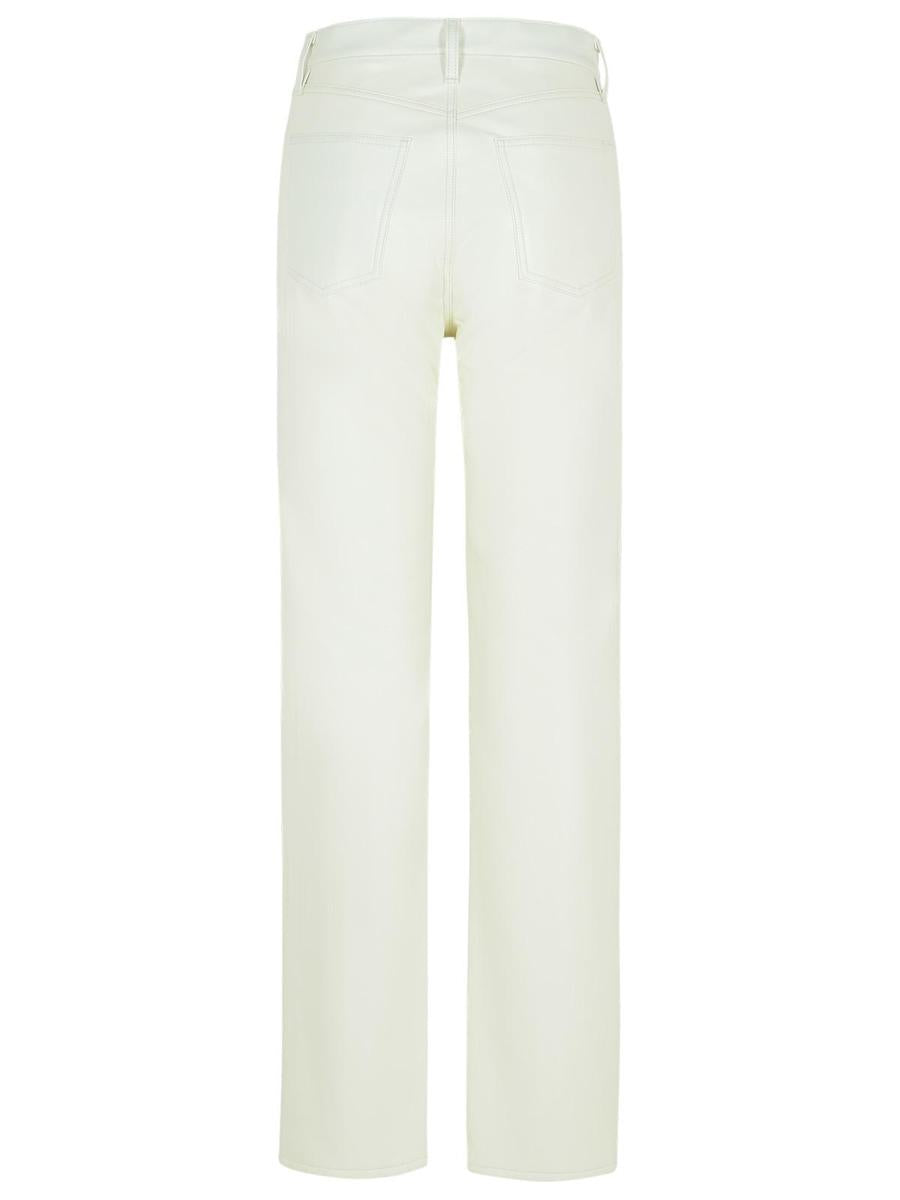 Agolde '90'S Pinch' Vita Jeans i Återvunnet Läderblandning