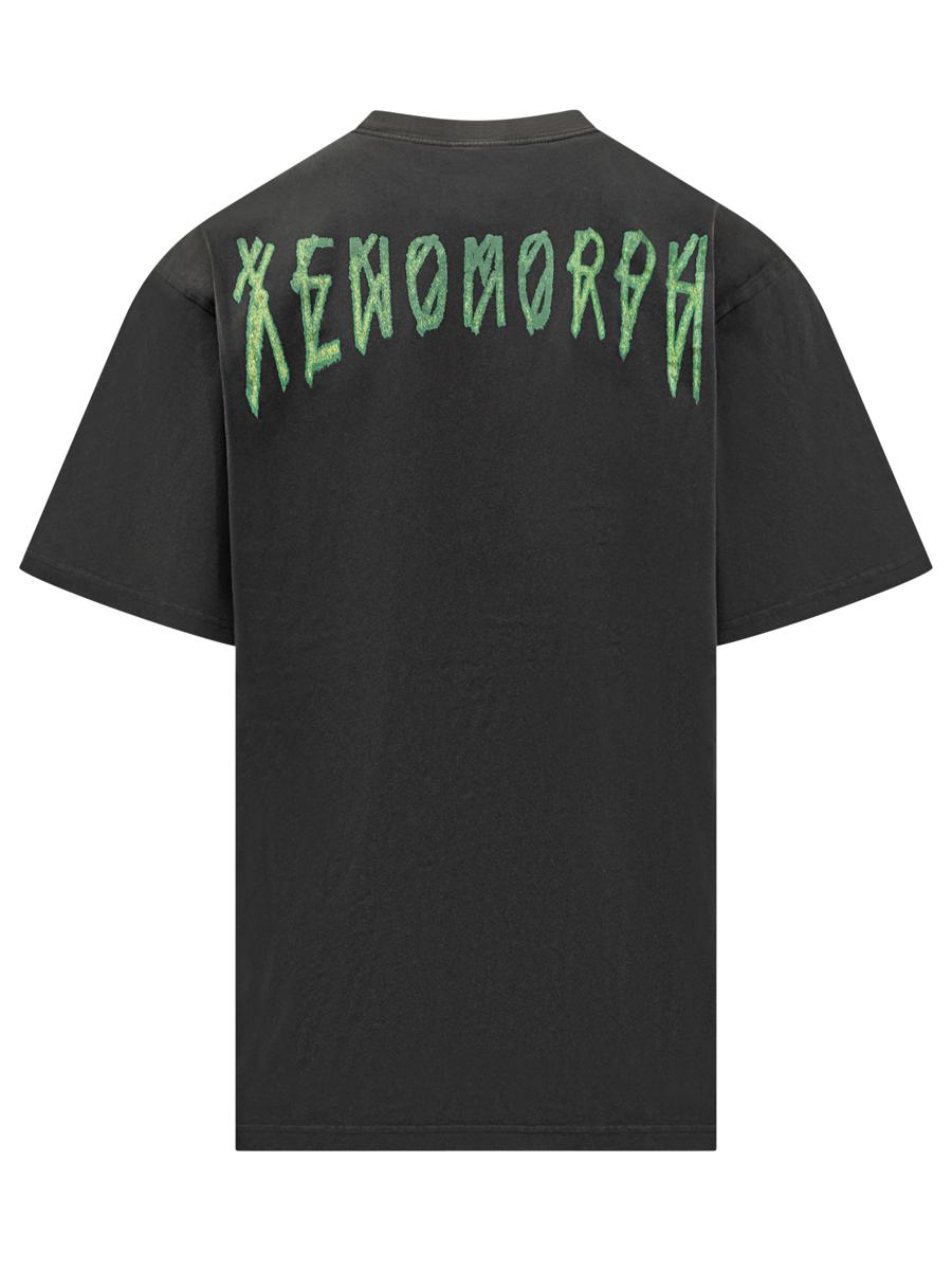 M44 Label Group Svart överdimensionerad 44 Label Group T-shirt med grön logotyp