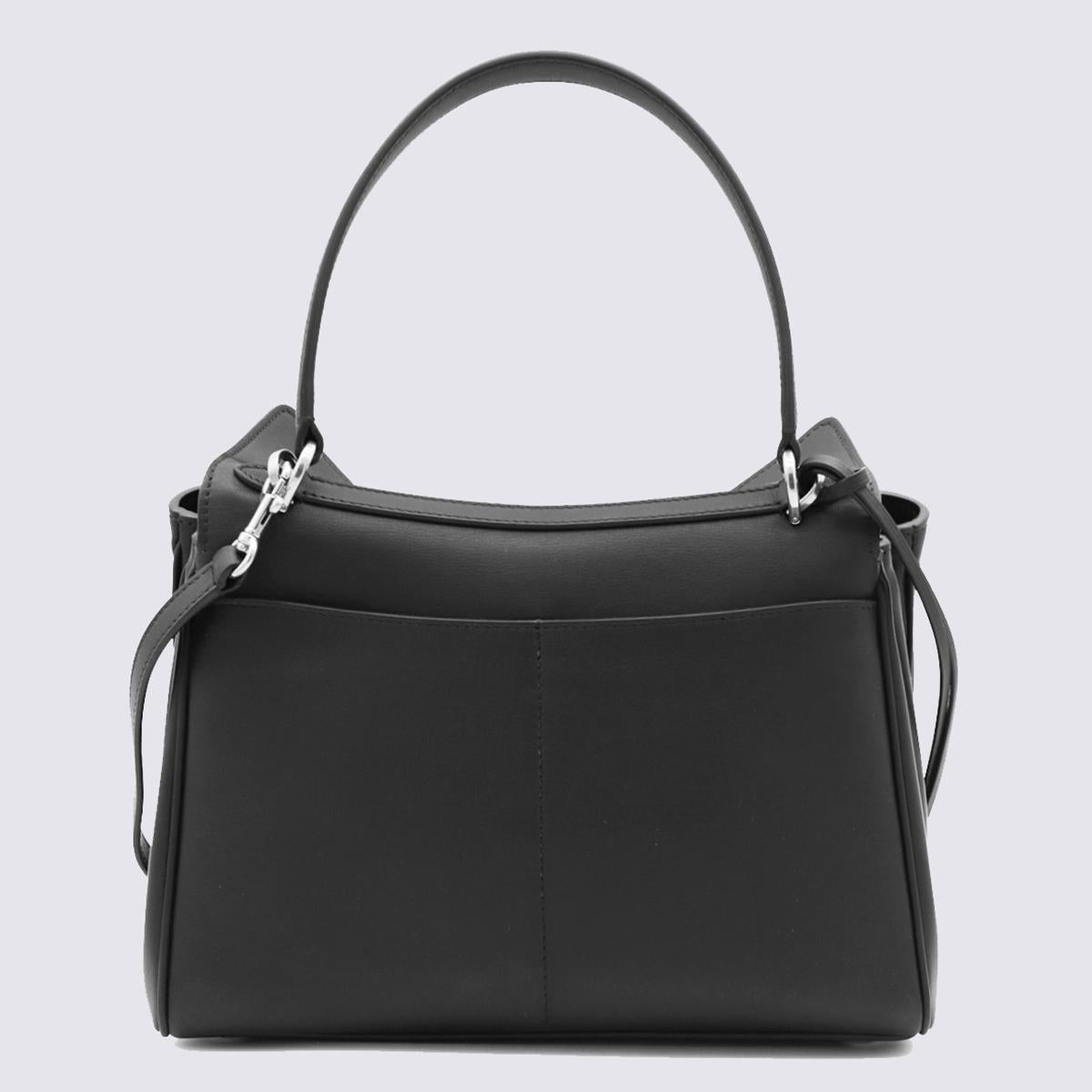 Balenciaga svart läder Rodeo S väska med topphandtag