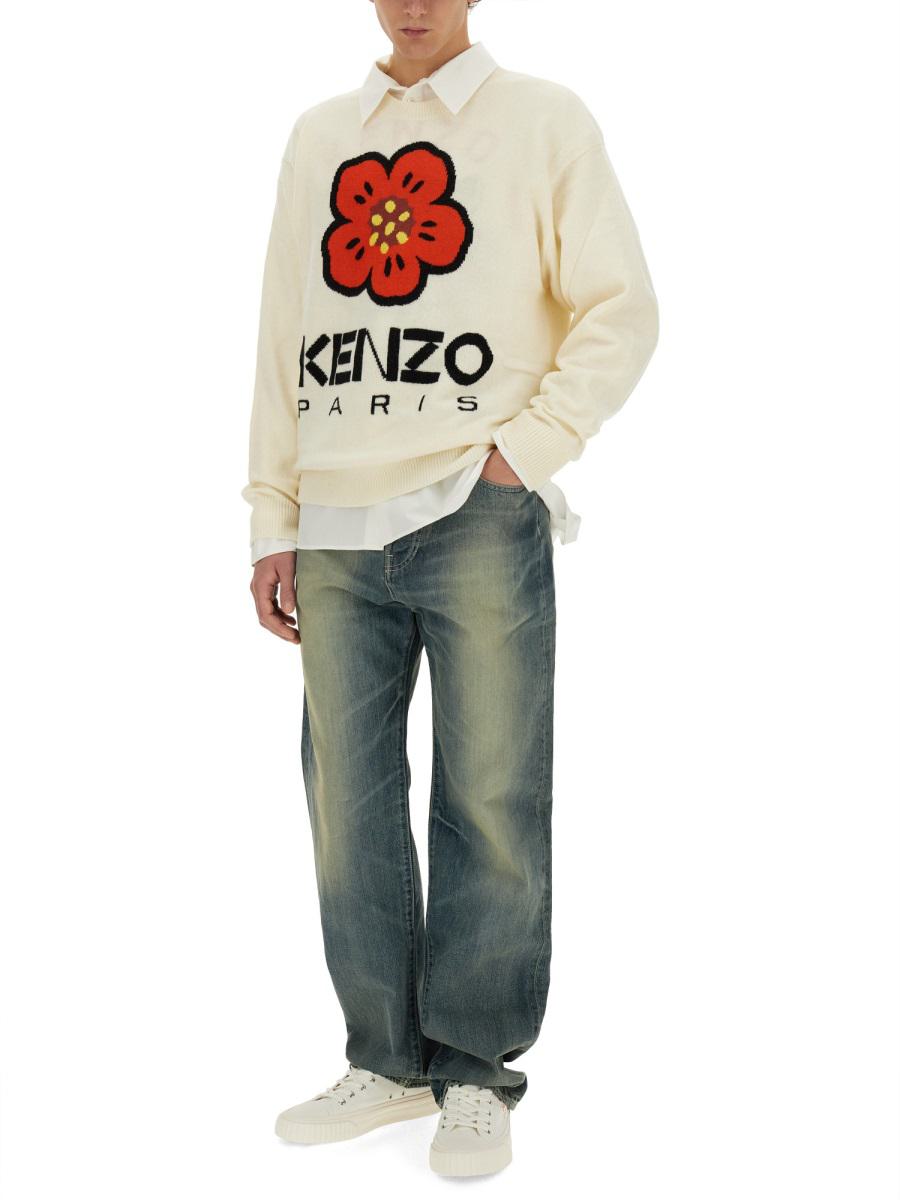Kenzo Jersey med broderi i bokehblomma