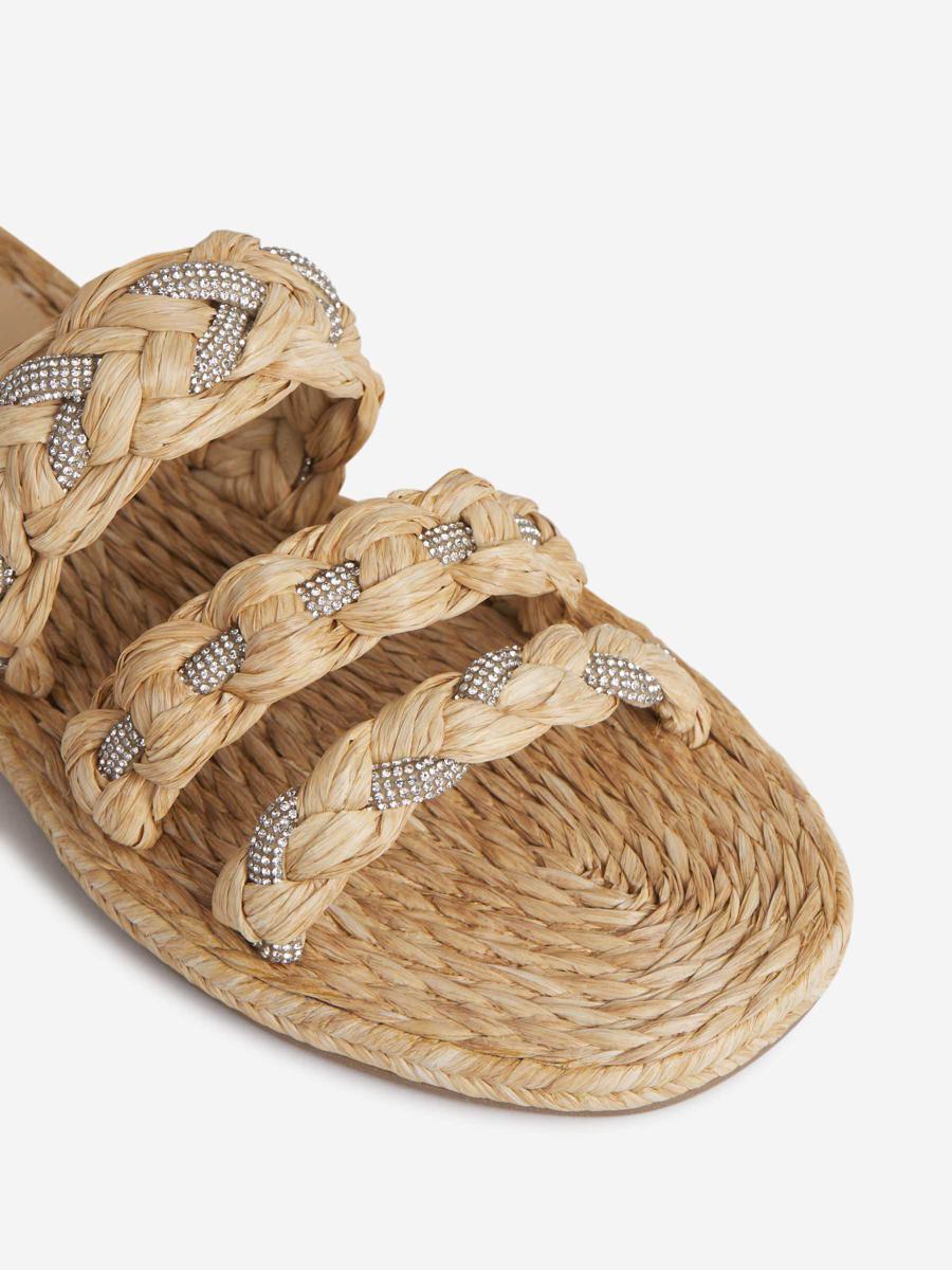 Aquazzura Raffia Coastal Sandal