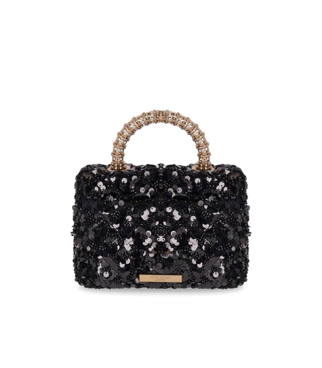 Kurt Geiger London Kensington Paillettes Mini Svart Handväska