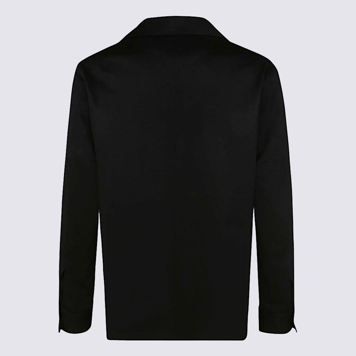 Zegna svart läderjacka för fritidsbruk