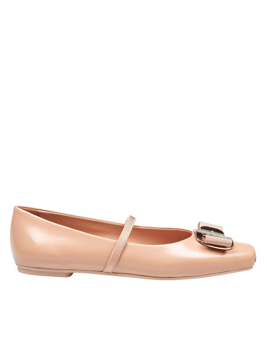 Salvatore Ferragamo mjuka ballerinaskor i läder