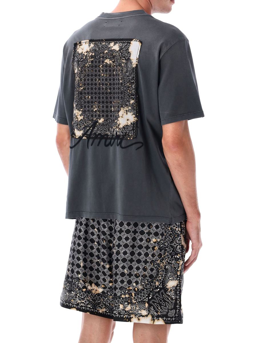 Amiri Bleach Bandana Patch T-shirt
