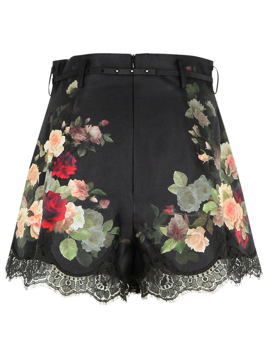Zimmermann svarta shorts i sidenblandning