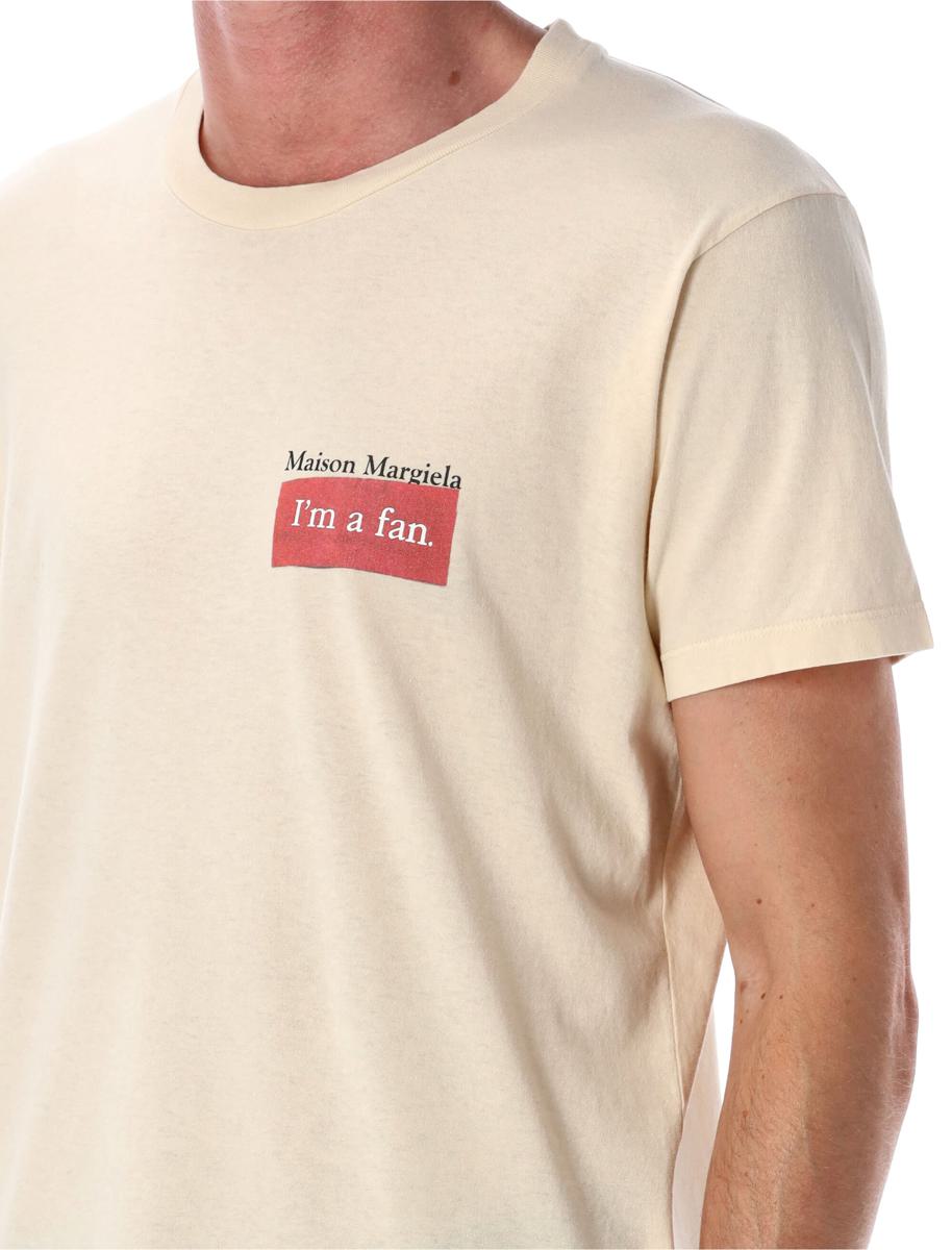 Maison Margiela Överfärgad Bomull I'M A Fan T-shirt