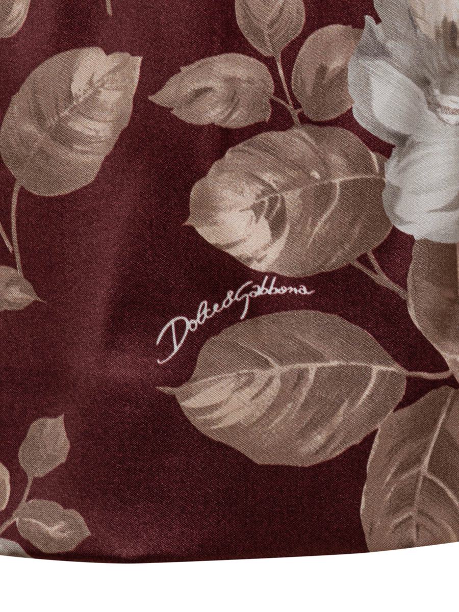 Dolce & Gabbana Dolce & Gabbana Blommig Klänning Med Rak Halsringning