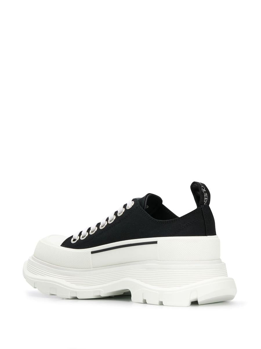 Alexander McQueen Tread Slick Canvas Sneakers med gummisula