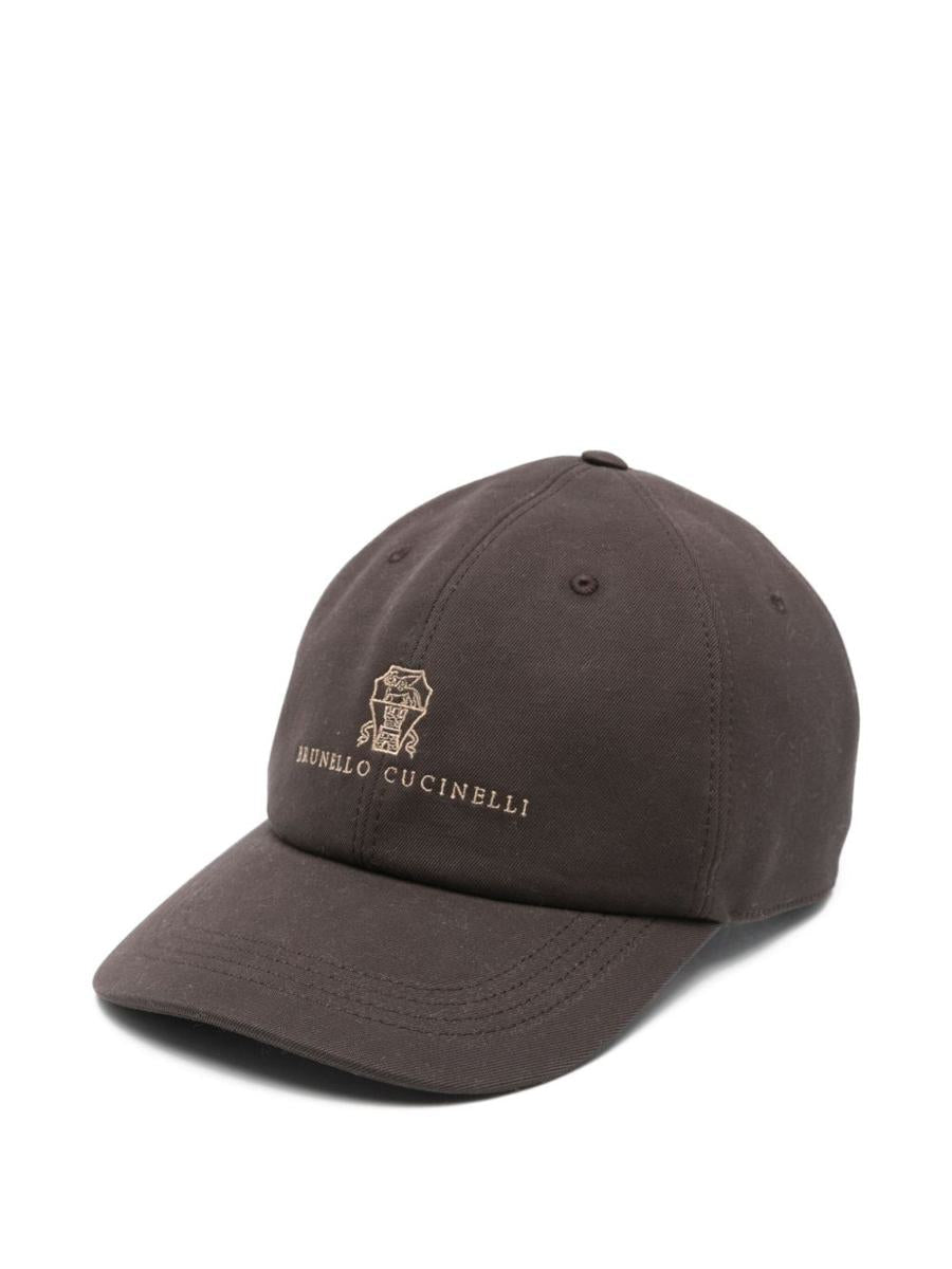 Brunello Cucinelli-basebollkeps med logotyp i bomull