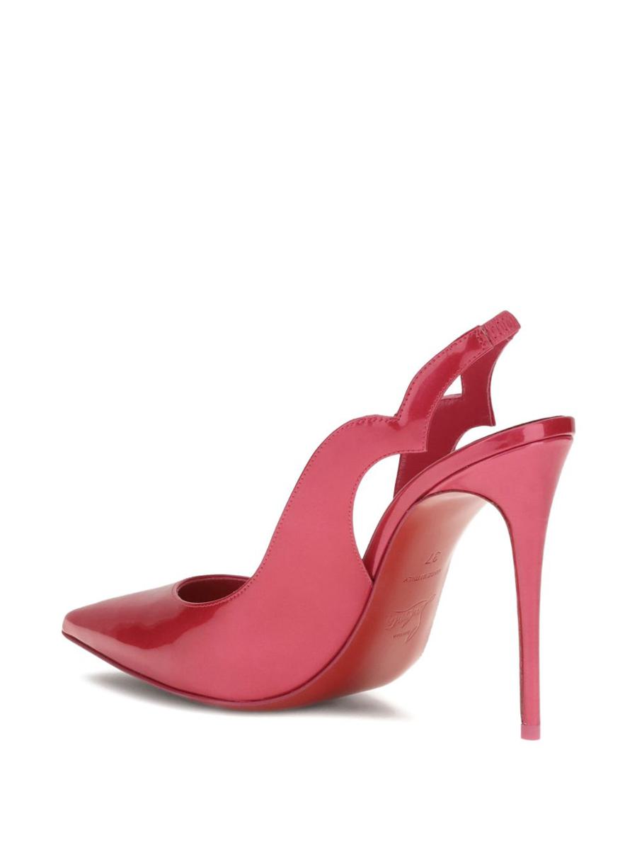 Christian Louboutin med klack fuchsia
