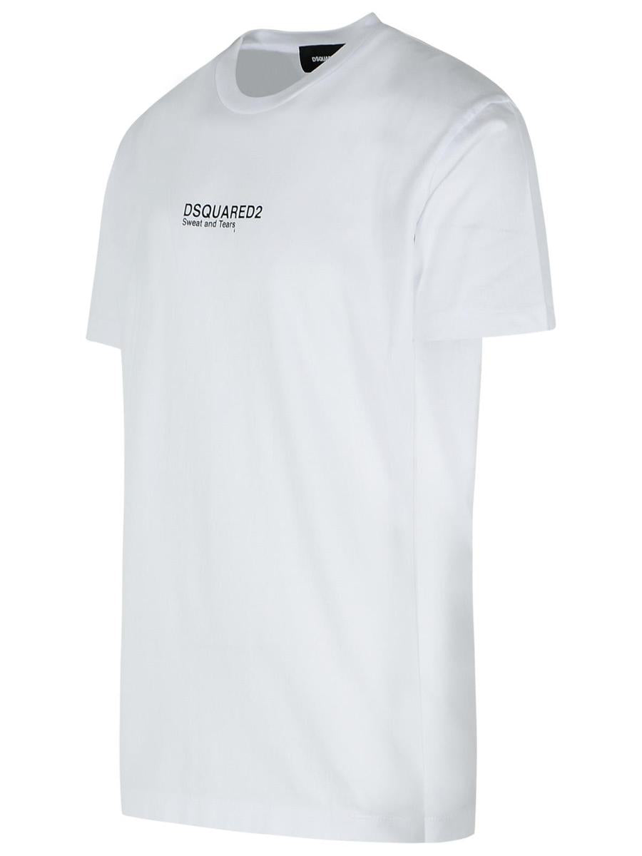 DSQUARED2 Vit bomulls-T-shirt