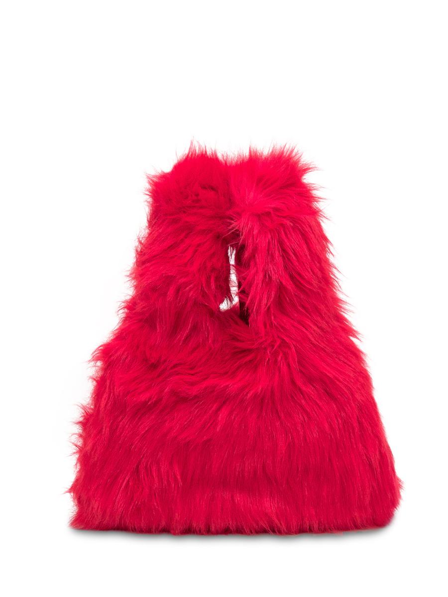 Msgm Msgm-väska i fuchsia fuskpäls