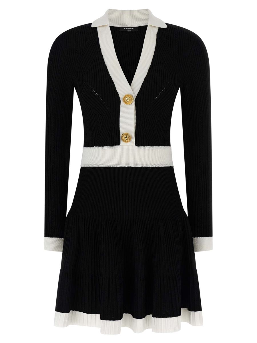 Balmain tvåfärgad klänning