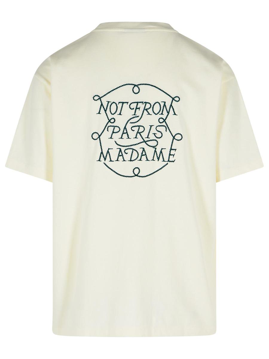 Drôle De Monsieur T-shirt i kräm bomull