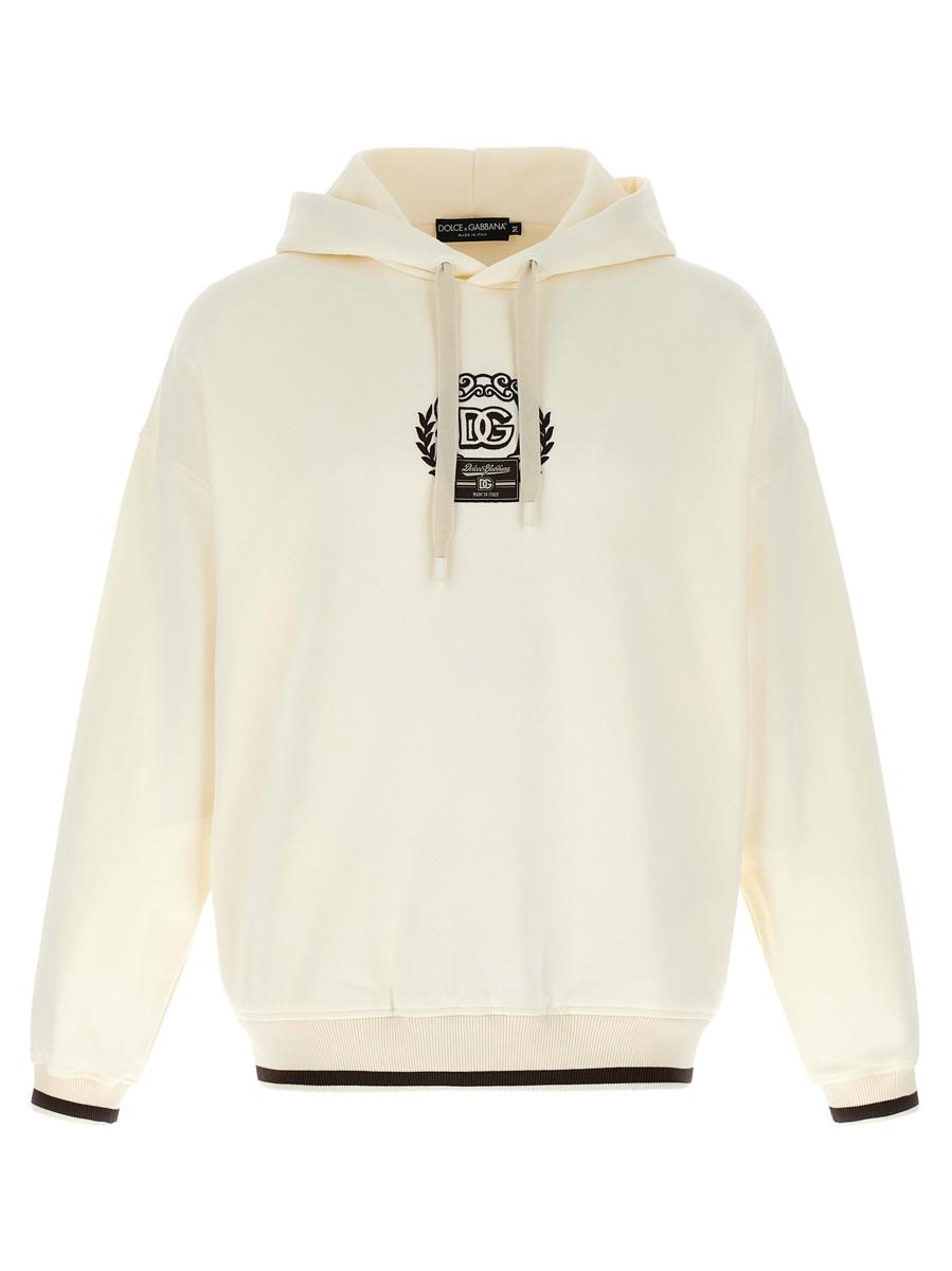 Dolce & Gabbana huvtröja med broderad logotyp