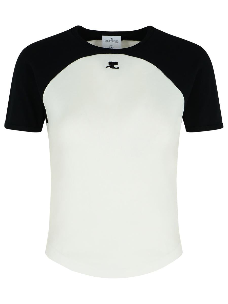 Courrèges vit bomulls-T-shirt