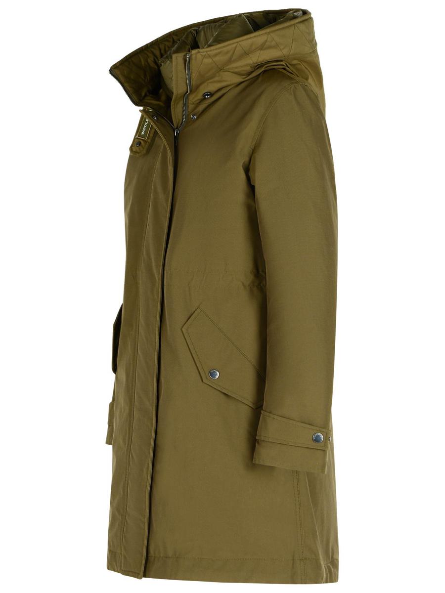 Woolrich 3-i-1 'Autentisk' mörkgrön parkas i bomullsblandning
