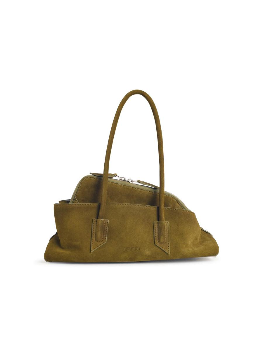 Attico Small 'La Passeggiata' Khaki Läderväska