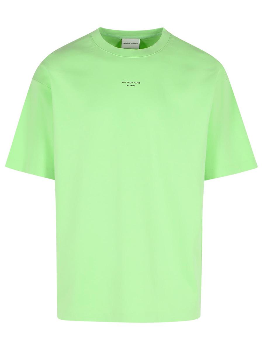 Drôle De Monsieur 'Classique' T-shirt i grön bomull