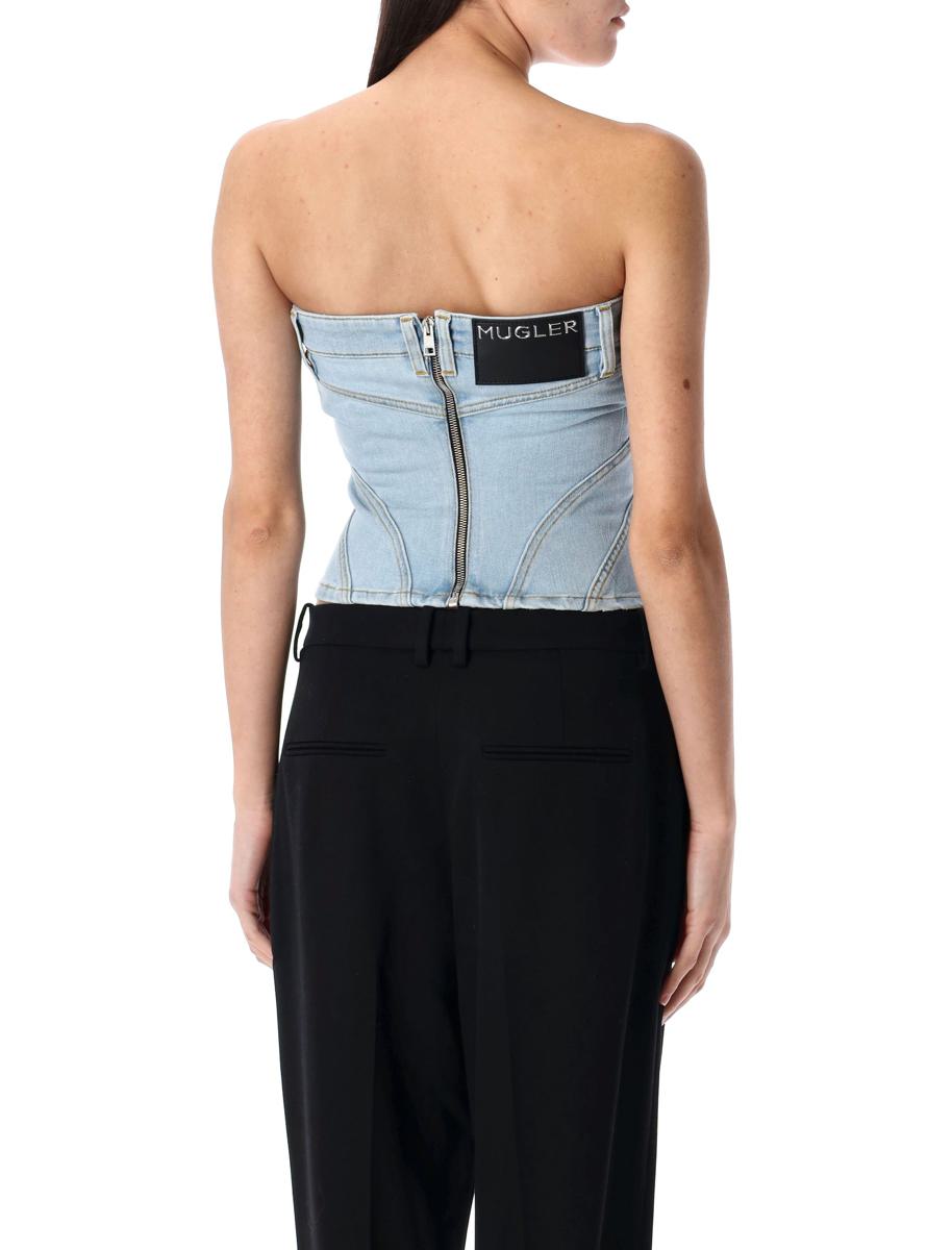 Mugler Denim Bustier