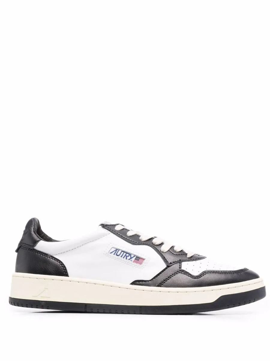 Autry "Medalist Low" tvåfärgade lädersneakers